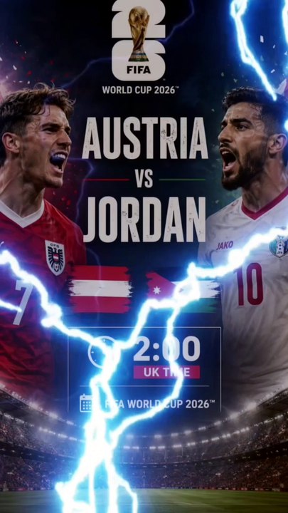 FIFA World Cup 2026 Austria Vs Jordan Today Match