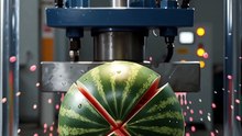 "Hydraulic Press vs Watermelon - Epic Slow Motion Explosion! 💥🍉"