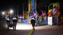 Lunaparkta 'ranger'ın operatöre çarptığı kaza kamerada