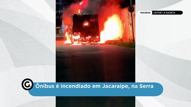 Ônibus é incendiado em Jacaraípe, na Serra