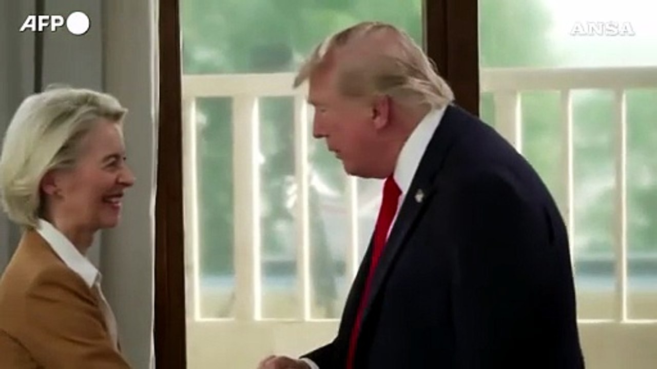 Al G7 la sessione su Kiev con Zelensky, Merz regala a Trump la maglia della Germania