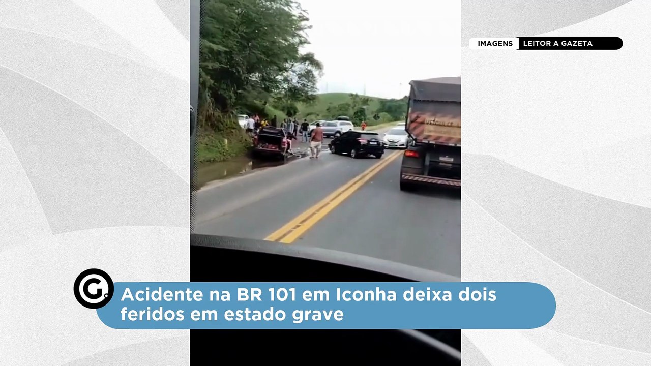 Acidente na BR 101 em Iconha deixa dois feridos em estado grave