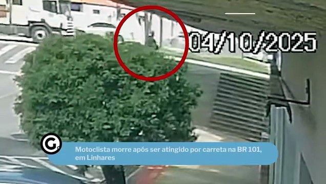 Motoclista morre após ser atingido por carreta na BR 101, em Linhares