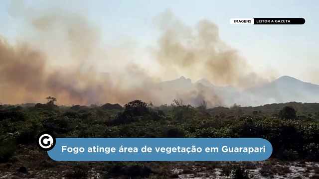 Fogo atinge área de vegetação em Guarapari
