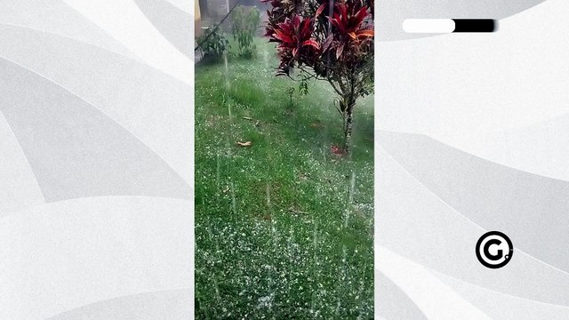 Moradores registram chuvas fortes com granizo em Mimoso do Sul