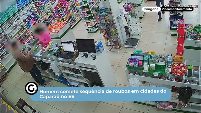 Homem comete sequência de roubos em cidades do Caparaó no ES
