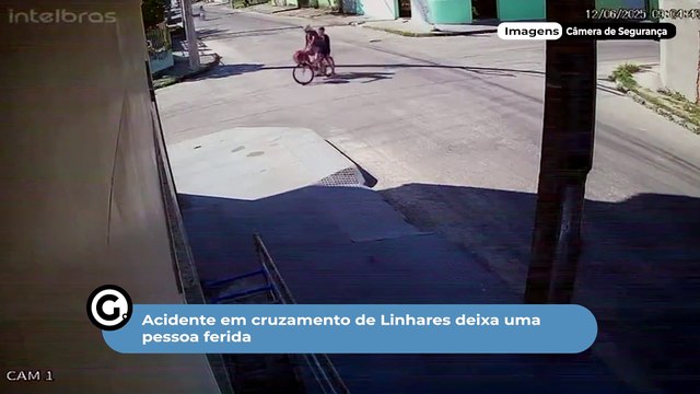 Acidente em cruzamento de Linhares deixa uma pessoa ferida