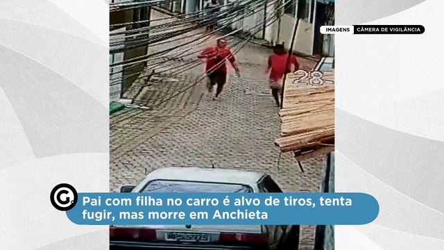 Pai com filha no carro é alvo de tiros, tenta fugir, mas morre em Anchieta