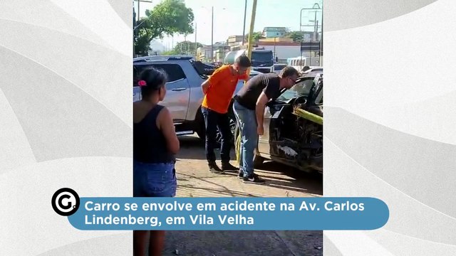 Carro se envolve em acidente na Av. Carlos Lindenberg, em Vila Velha