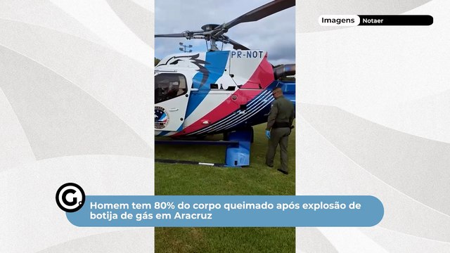 Homem tem 80% do corpo queimado após explosão de botija de gás em Aracruz