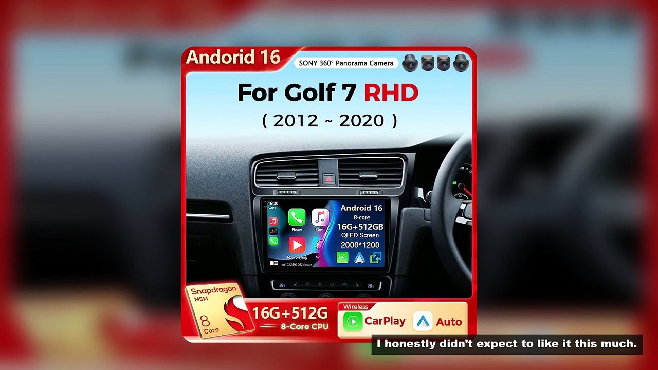 Android 16  Car Radio For Volkswagen VW Golf 7 MK7 GTI 2012-2021 Right Hand Drive RHD Carplay Androi