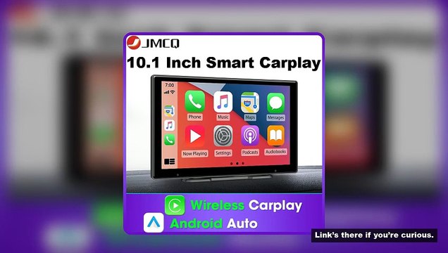JMCQ 7/10 Inch Wireless Carplay Android Auto Smart Screen Portable Car Multimedia Video Player For A