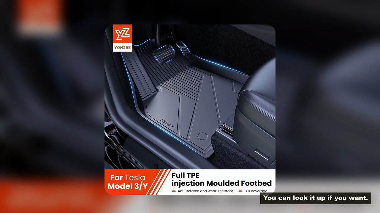 YZ For Tesla Floor Mats Model 3 Y 2021-2024 Car Four Seasons Waterproof Non-slip Floor Mat NEW  TPE