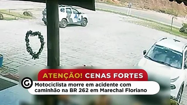 Motociclista morre em acidente com caminhão na BR 262 em Marechal Floriano
