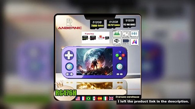 ANBERNIC RG476H Retro Handheld Game Video Player Console 4.7-inch LTPS In-Cell Bluetooth 8G+128G And
