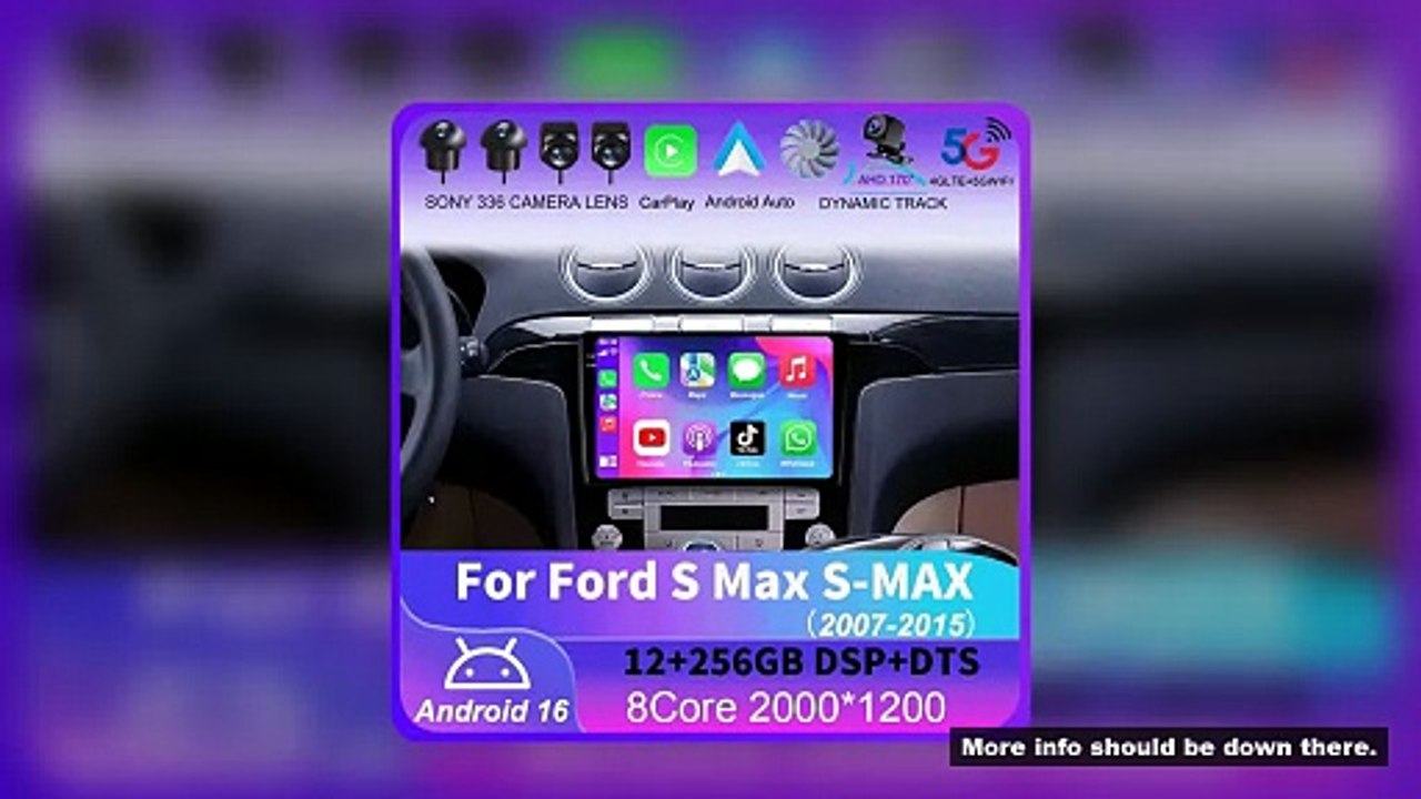 Android 16 WIFI+4G Stereo Car Radio For Ford S Max S-MAX 2007-2015 Multimidia Video Player Auto CarP