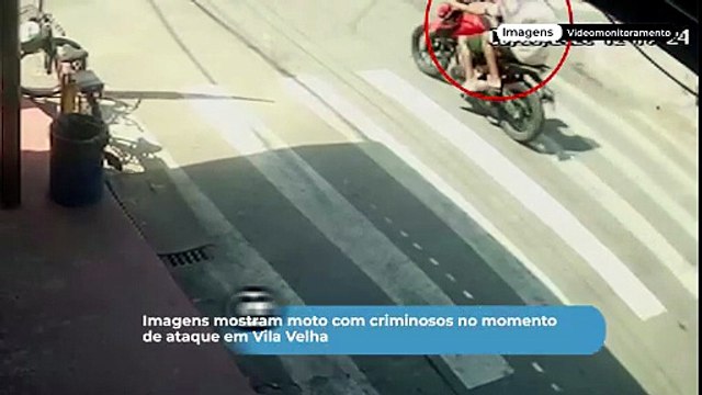 Imagens mostram moto com criminosos no momento de ataque em Vila Velha