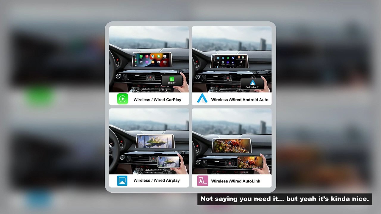 AUTOABC Wireless CarPlay For BMWX5 X6 F15 F16 F85 F86 F70 E71 E72 G05 G06 With Android Auto Mirror L