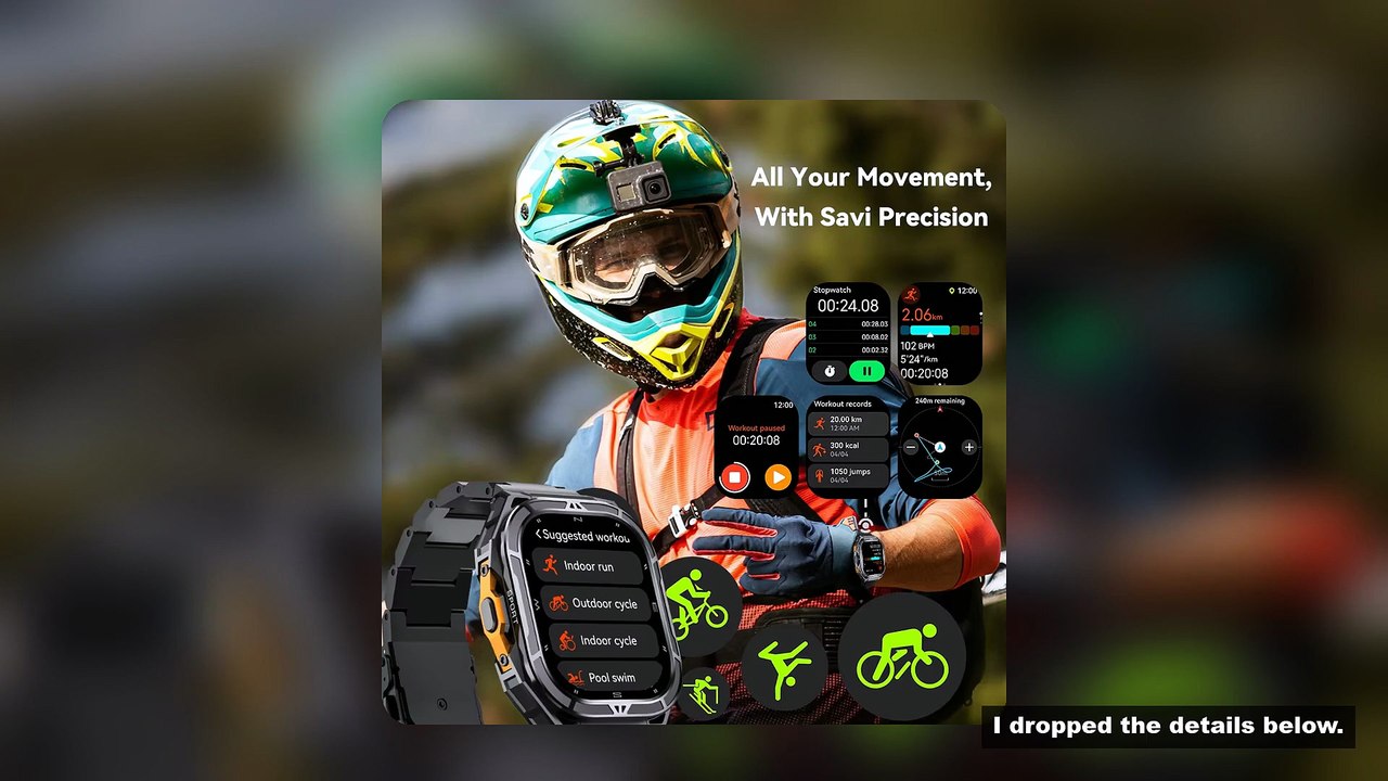 Cubot GT 3 Smart Watch, 5ATM Waterproof, 1.96-inch AMOLED, Blood Oxygen, Fitness Tracker Heart Rate