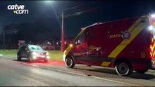 Batida entre carro e patinete elétrico é registrada na marginal da BR-277 em Cascavel