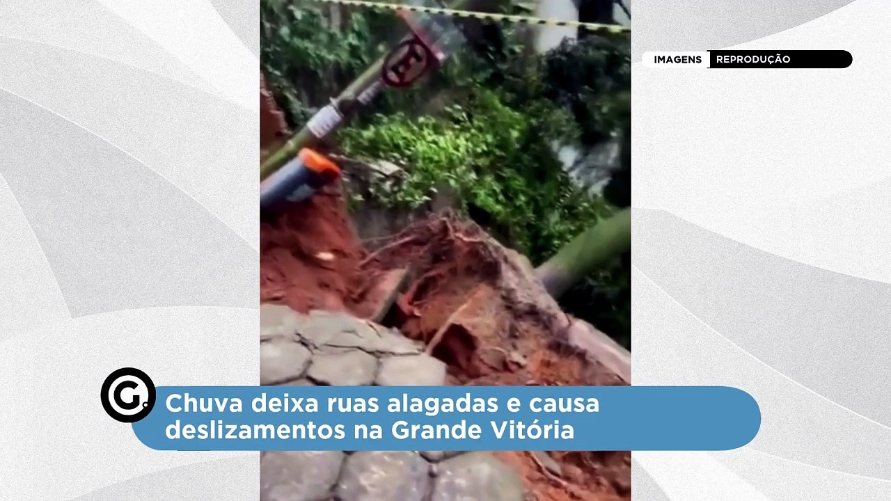 Chuva deixa ruas alagadas e causa deslizamentos...