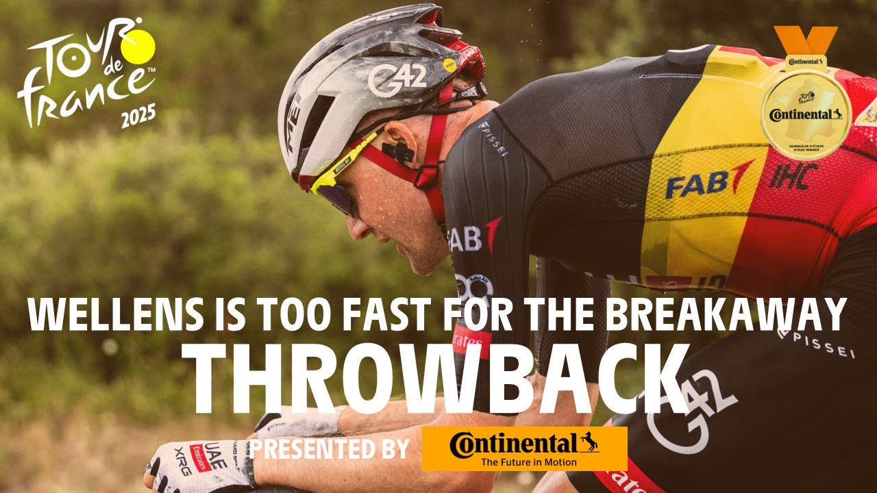 🏅 Throwback #TDF2025, Stage 15, Wellens faster than the breakaway👋Continental Tires