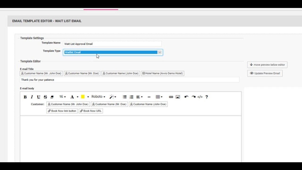 How to edit an Email Template
