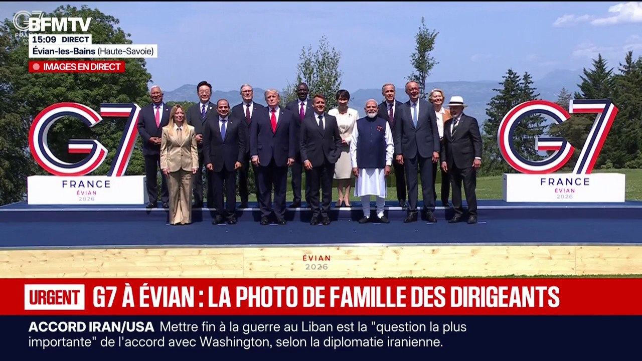 Sommet du G7 à Évian: les images de la photo de famille des dirigeants