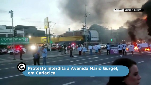 Protesto interdita a Avenida Mário Gurgel, em Cariacica