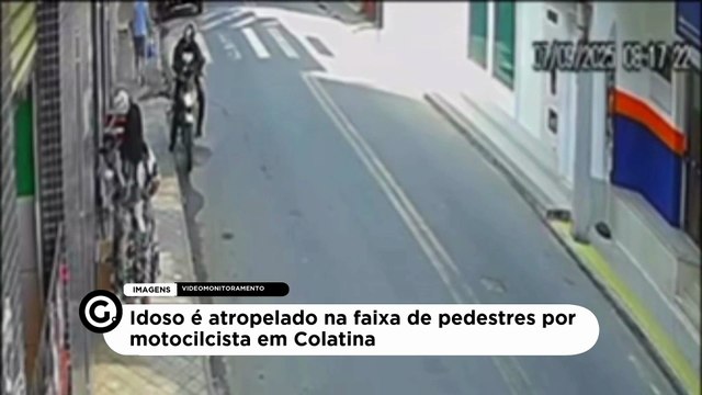 Idoso é atropelado na faixa de pedestres por motociclista em Colatina