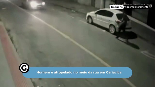 Homem é atropelado no meio da rua em Cariacica