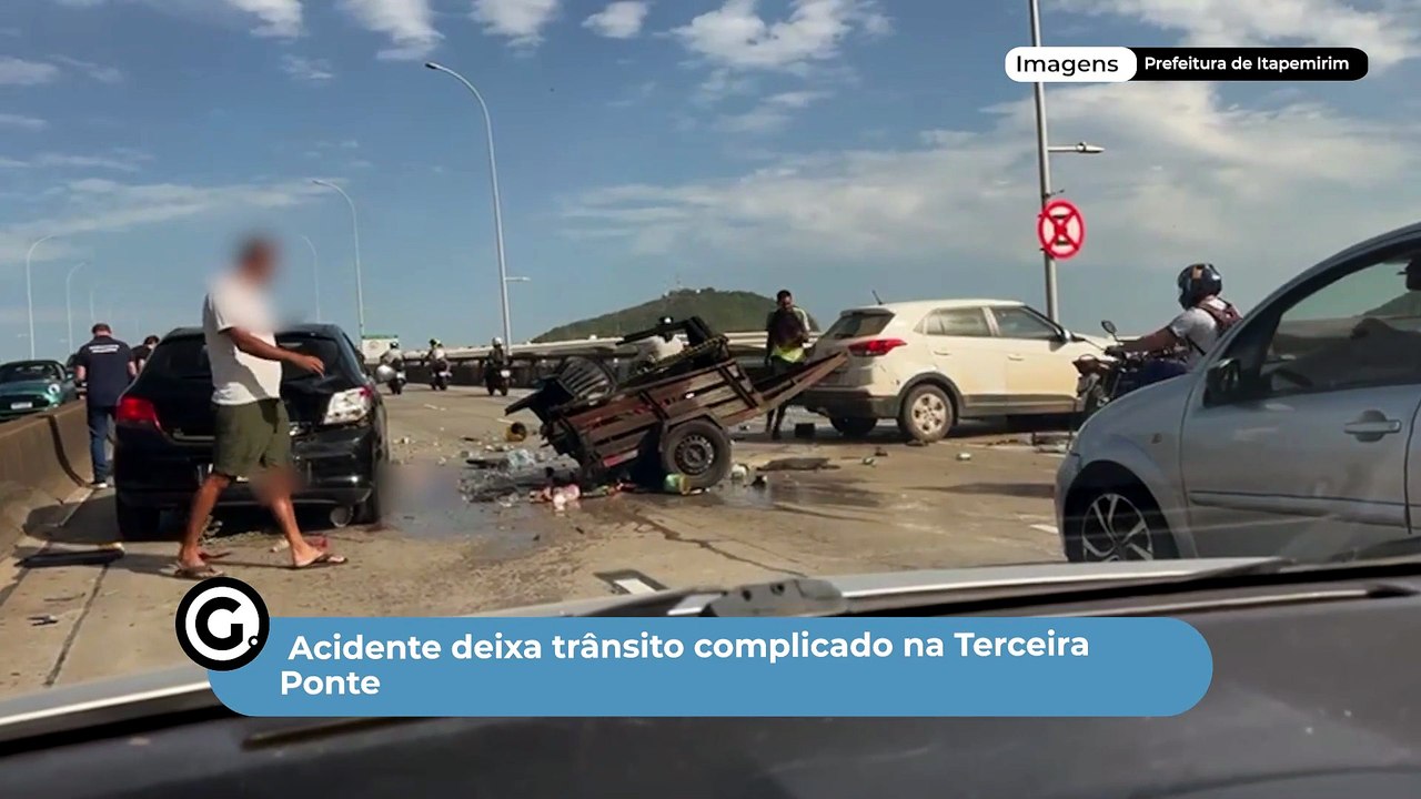 Acidente deixa trânsito complicado na Terceira Ponte