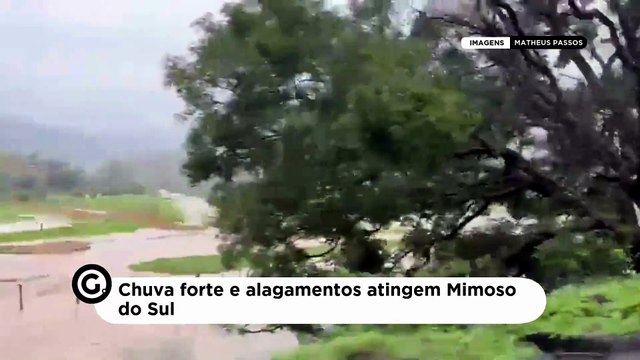 Chuva forte e alagamentos atingem Mimoso do Sul