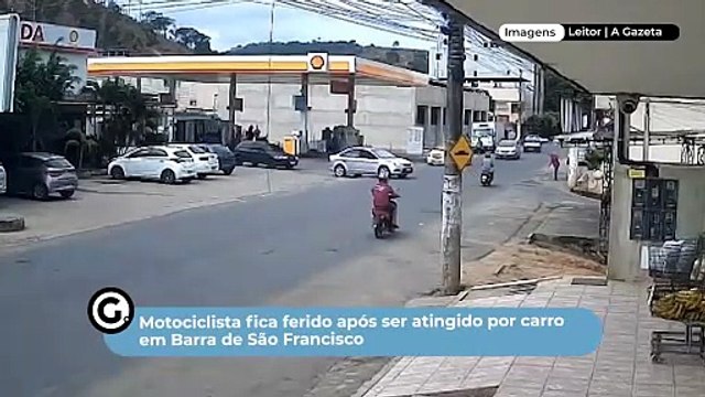 Motociclista fica ferido após ser atingido por carro em Barra de São Francisco