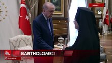 Cumhurbaşkanı Erdoğan, Fener Rum Patriği Bartholomeos'u kabul etti
