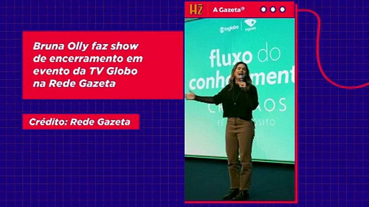 Bruna Olly faz show de encerramento em evento da TV Globo na Rede Gazeta.mp4