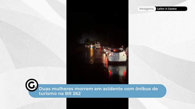 Duas mulheres morrem em acidente com ônibus de turismo na BR 262