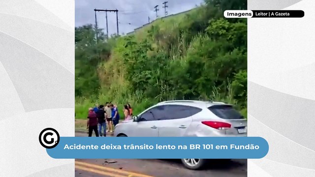 Acidente deixa trânsito lento na BR 101 em Fundão