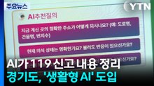 AI가 119 신고 내용 정리...경기도, '생활형 AI' 도입 / YTN