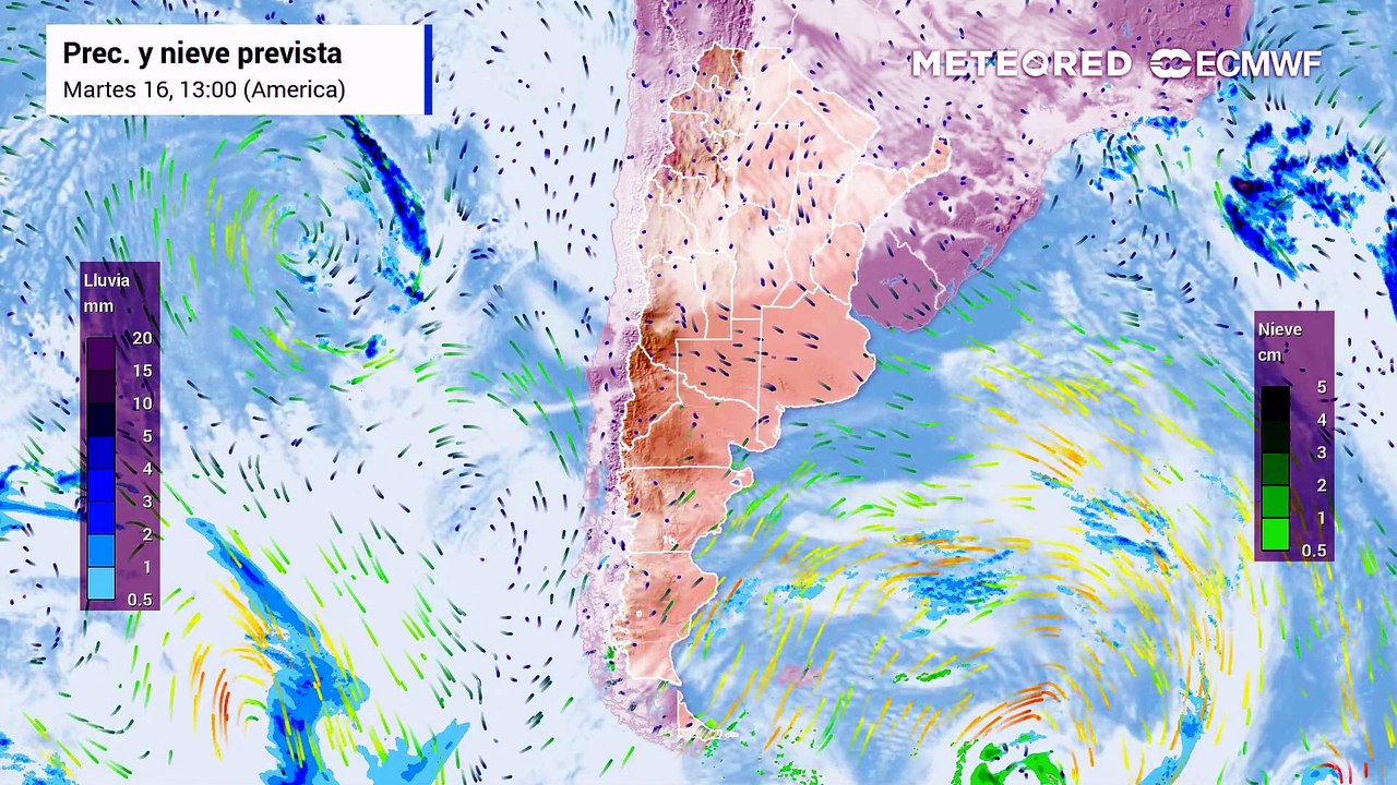 Mientras Argentina espera el debut, se viene una semana de lluvias, nieve y frío en varias provincias
