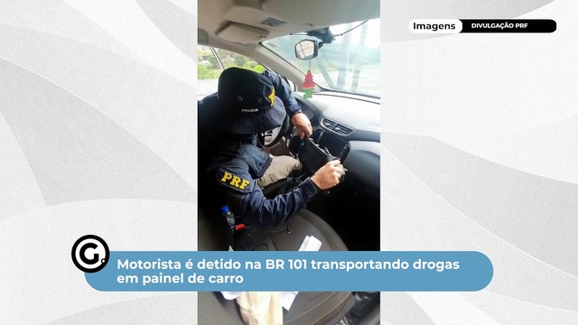 Motorista é detido na BR 101 transportando drogas em painel de carro
