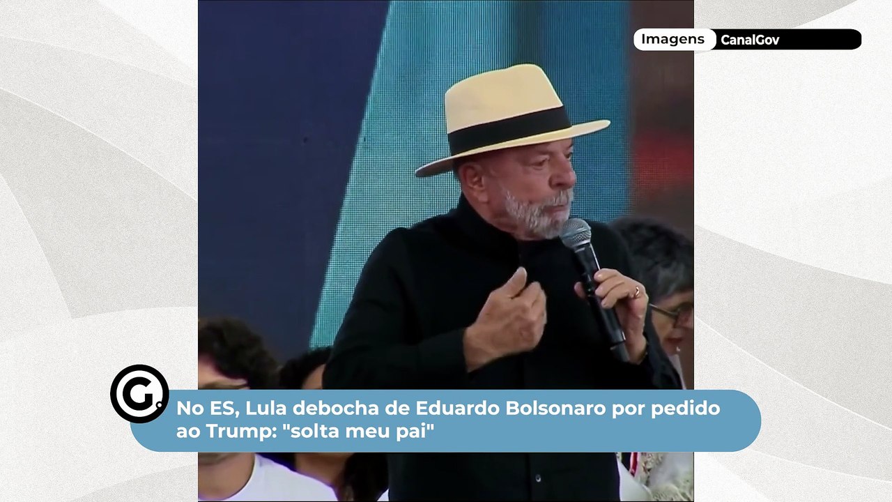 No ES, Lula debocha de Eduardo Bolsonaro por pedido ao Trump: "solta meu pai"