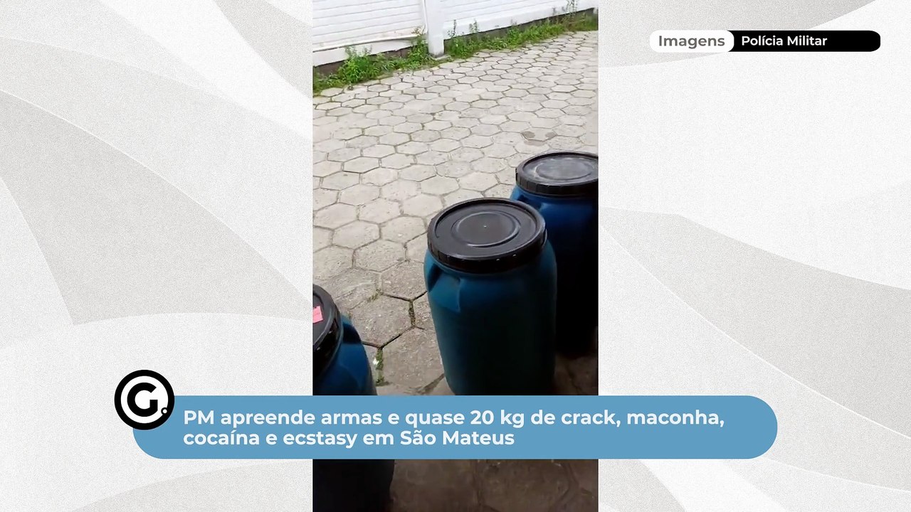 PM apreende armas e quase 20 kg de crack, maconha, cocaína e ecstasy em São Mateus