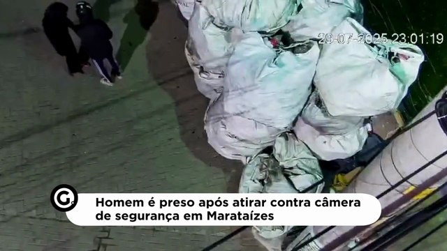 Homem é preso após atirar contra câmera de segurança em Marataízes