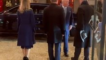 King Charles arrives Hampton Court Palace for SMI event