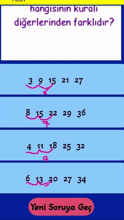 1.19- Sayı Örüntüleri - 4. Sınıf Matematik
