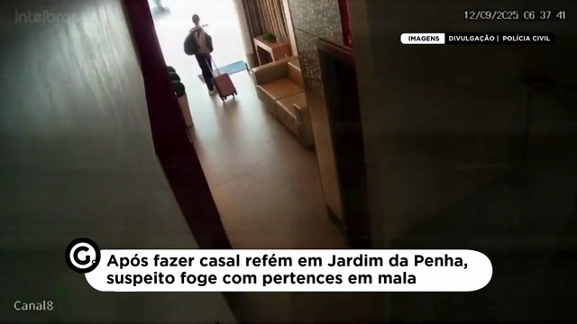 Após fazer casal refém em Jardim da Penha, suspeito foge com pertences em mala
