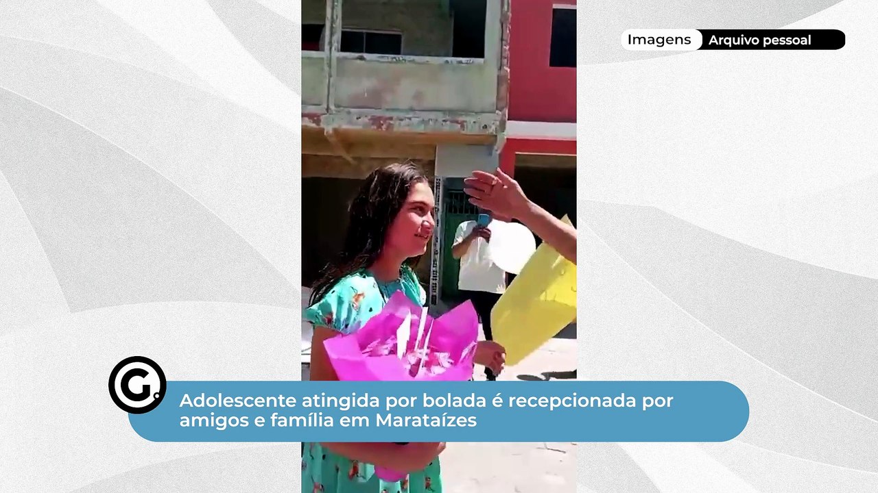 Adolescente atingida por bolada é recepcionada por amigos e família em Marataízes