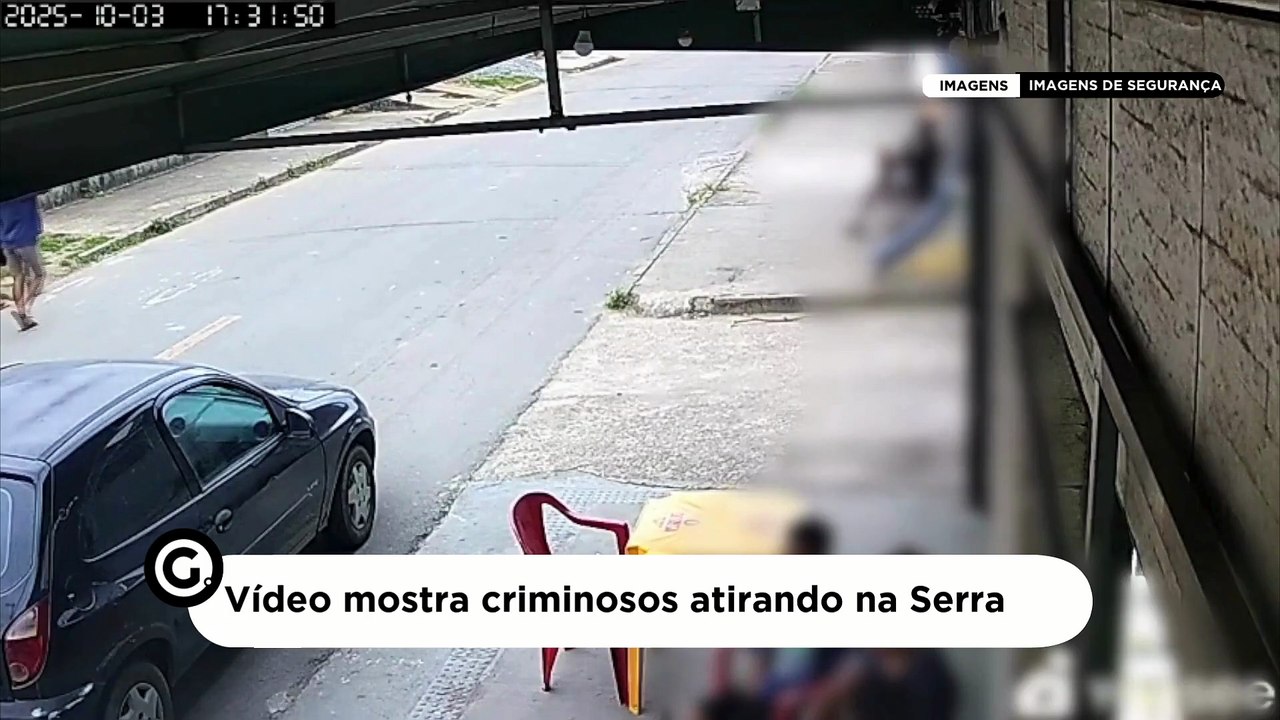 Vídeo mostra criminosos atirando em moradores na Serra