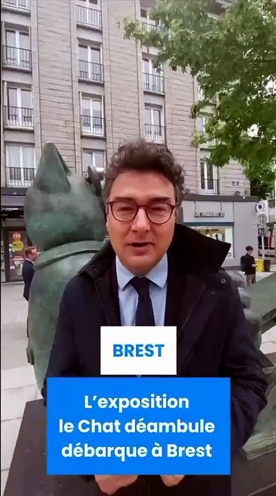 Exposition Le Chat déambule de Philippe Geluck à Brest 19.08.19